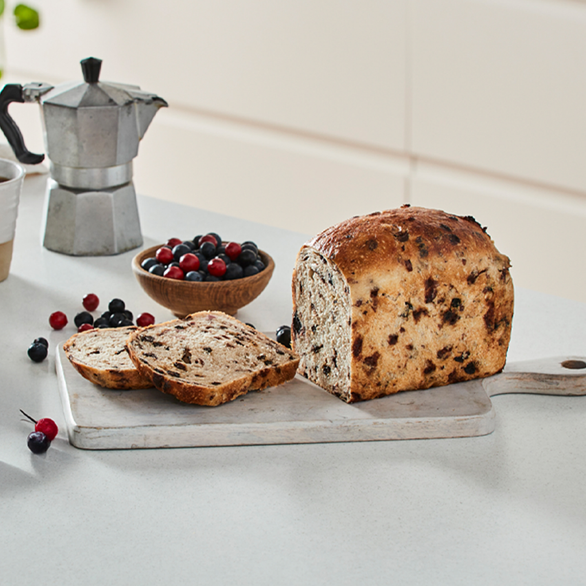 Sourdough 2025 – Mixed Berry Sourdough Loaf – Social Media Tile – 1200 x 1200px_
